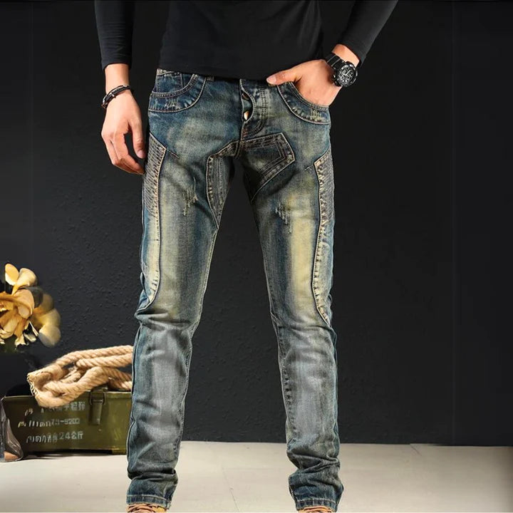 JOHAN | KLASSISCH GEFLICKTE DENIM-JEANS