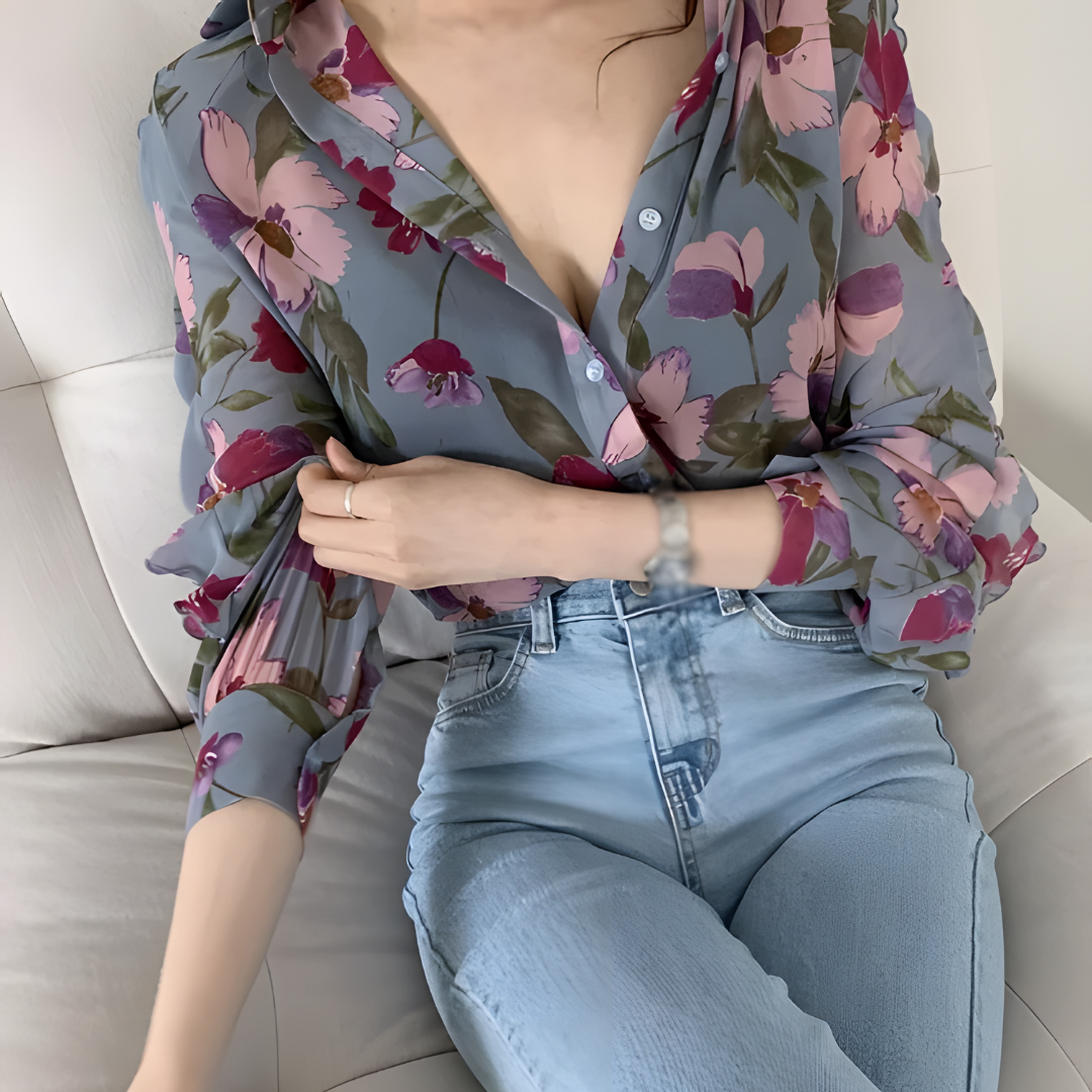 Ellie | Luxuriöse bunte Bluse