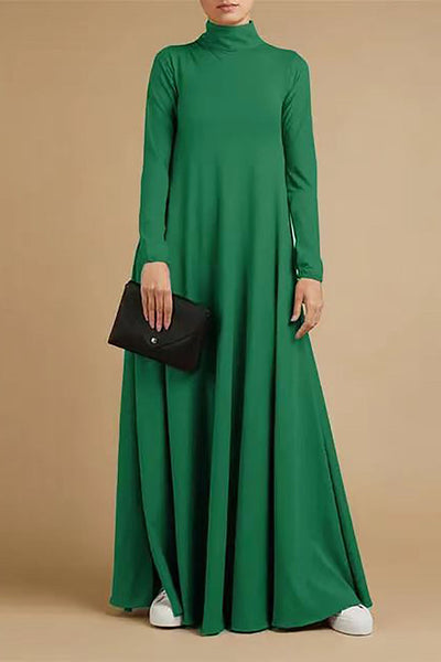 Munia | Damen Rollkragen Langarm Kleid