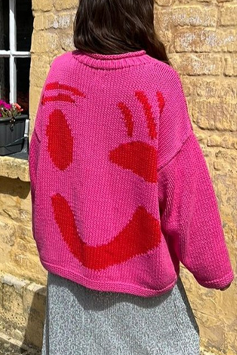 Hailey | Lässiger Smiley-Pullover