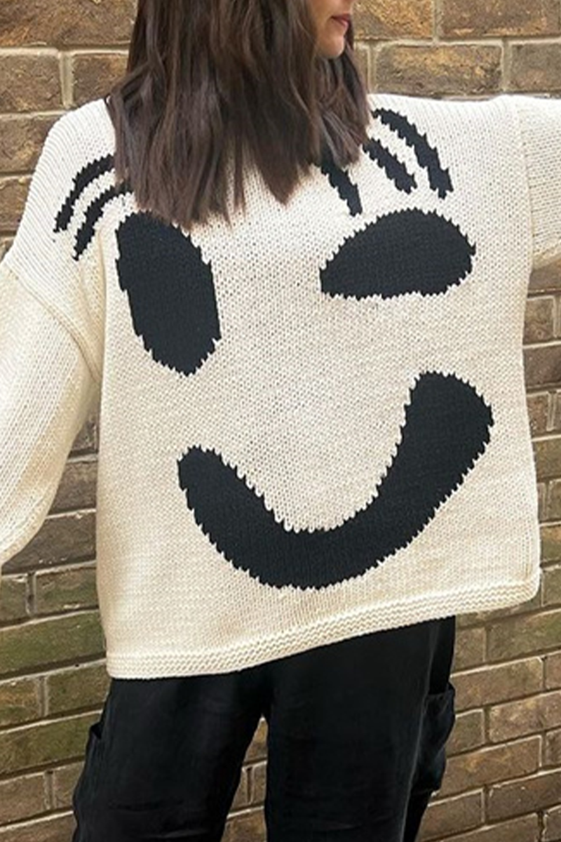 Hailey | Lässiger Smiley-Pullover