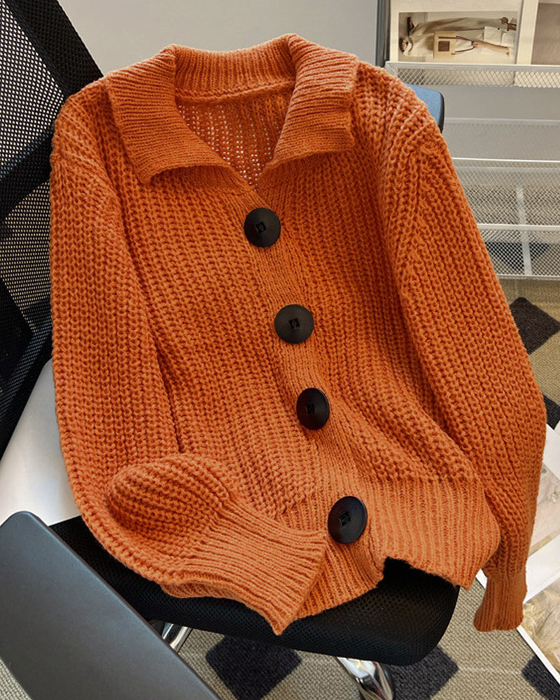 Colleen | Strickjacke mit großen Knöpfen