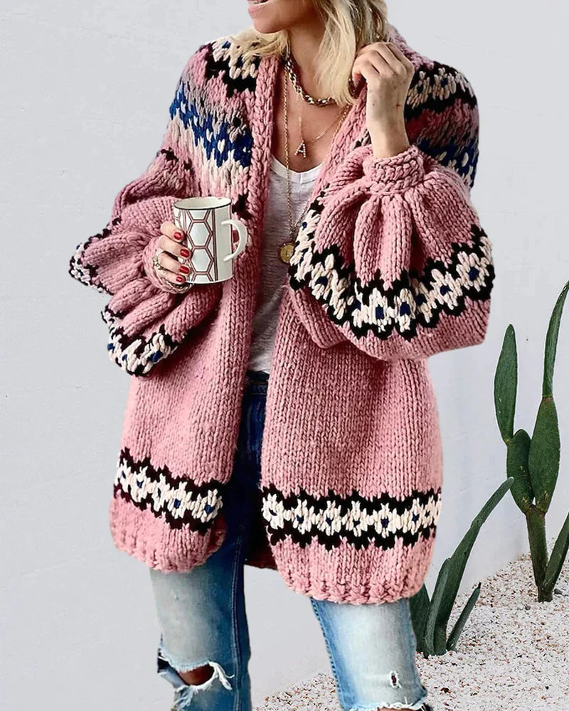 Vera | Strickjacke mit Laternenärmeln