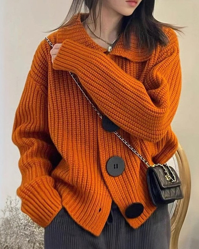 Colleen | Strickjacke mit großen Knöpfen