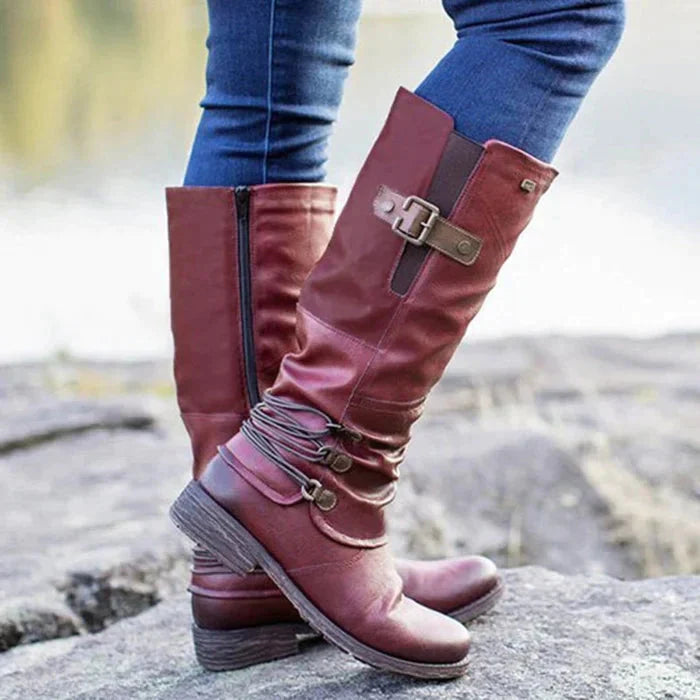 Beverly | Damen hohe Schneestiefel mit Reißverschluss