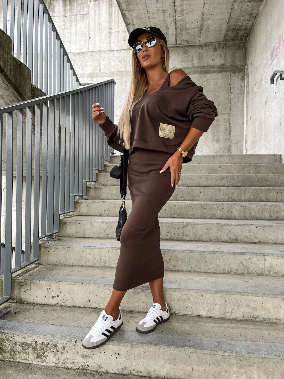 Sharon | Kleid und Strickjacke im Set